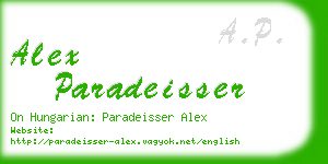 alex paradeisser business card